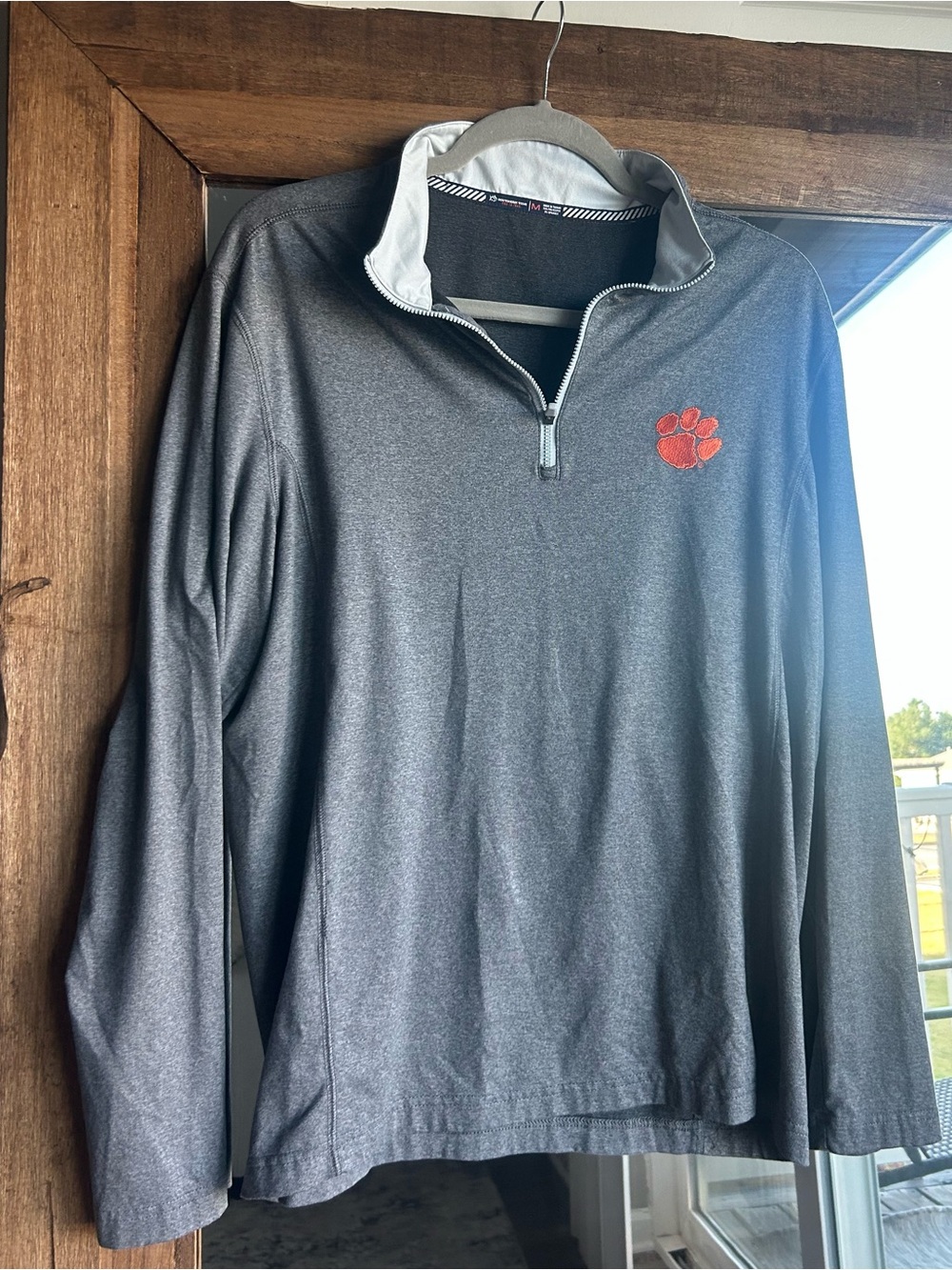 Gray Womens Southern Tide 1/4 Zip Clemson Pull over - Medium